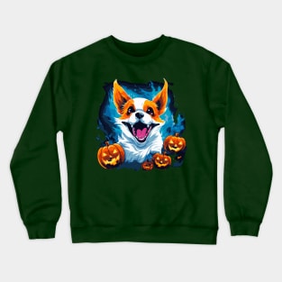 Corgi halloween ghost dog Crewneck Sweatshirt